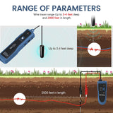 ▶ Buscador de tuberías y cables subterráneos Pro con batería recargable de 1100 mAh para localizar cables y cables de control