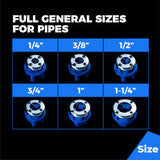 ▶ Roscador de tubo de carraca NPT de 1/4 pulgadas - 1-1/4 pulgadas, enhebrador manual de tubería de carraca portátil, juego de herramientas de enhebrado de tubo portátil con 6