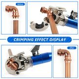 ▶ Herramienta de crimpado de cobre hidráulica para tuberías de cobre con mandíbula de 1/2" 3/4" 1" para accesorios de tubería de cobre