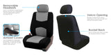 ▶ Fundas de Asiento de Coche de Tres Filas para 7 pasajeros, Ajuste Universal para Coches, Camiones y SUV (Gris) FB050217