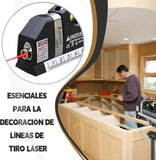 Nivel Láser Multipropósito，Nivel Láser De Líneas de 3 Modos，línea láser multiusos de nivel láser de 8 pies，Cinta Métrica de 2.5 m，Nivelador láser de línea 25 Metros