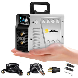 ▶ SOLDADORA SSIMDER Soldador de palo, ARC/LIFT TIG 2 en 1, inversor IGBT de doble voltaje de 110 V/220 V, máquina de soldadura portátil con arranque en caliente/anti-arañazos y visualización LCD inteligente para
