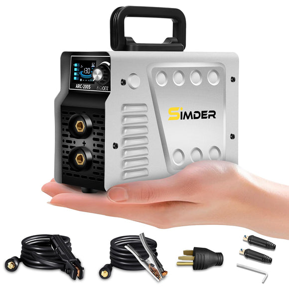 ▶ SOLDADORA SSIMDER Soldador de palo, ARC/LIFT TIG 2 en 1, inversor IGBT de doble voltaje de 110 V/220 V, máquina de soldadura portátil con arranque en caliente/anti-arañazos y visualización LCD inteligente para