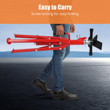 ▶ Soporte de tubería plegable ajustable para tuberías de alta resistencia, construcción de acero robusto, capacidad de carga de 2500 libras, soportes de conector de cabeza en V para