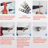 🔩 300 piezas de tuerca de remache de acero al carbono para placas de metal, automóviles, aviación, ferrocarriles, color, de métricas de superficie chapada en zinc, kit ensamblado