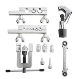 Herramientas de abocinamiento  – Kit de herramientas – Herramienta de corte de tubo de carraca – Tubería de freno de 45 grados de latón aluminio extrusión de cobre de 1/8