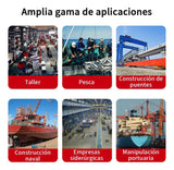 Polipasto Manual 2 Toneladas 6 m con Gancho 360° y Doble Freno, Cadena G80 Forjada, Elevador Portátil para Talleres, Almacenes y Construcción