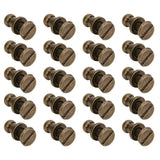 🔩 Garosa Juego de 20 Juegos de Tornillos de Remache de 7x5mm, Remache de Clavo de Tornillo de Cobre, Cabeza Redonda, Punto, Tornillo para cinturón de Cuero, Libro de Cuentas, álbum de Fotos(Bronce)