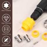 ▶ Roscador de tubo PVC para taladro eléctrico, kit de enhebrador de tubos con troqueles de 1/2 pulgada 3/4 pulgadas de 1 pulgada, herramienta de fontanería para enhebrar tubos, kit de