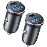 ▶ LISEN 54W Cargador para Auto Rapida 2 Unidades, PD 36W [Todo Metálico] QC 18W, Adaptadores de Corriente para Coche Compatible con iPhone Air 17/16/15/14, Galaxy S25/24/23 Ultra, Xiaomi, Motorola