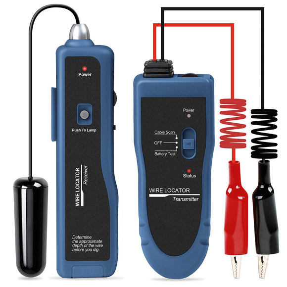 Buscador de tuberías y cables subterráneos  , probador de cables F02 Pro para localizar cables, cables de control de localización de cables cables de valla de mascotas, hasta 3 pies de profundidad de 1640