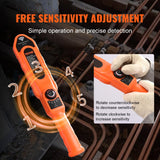 ▶ Buscador de tuberías y cables subterráneos de PVC de 30 m subterráneos, detector de bloqueo de tuberías IP67 impermeable con sensibilidad ajustable, escáner de pared de alcantarillado, herramienta de fontanería para tuberías de agua de plástico de PVC