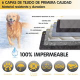 ▶ Cubierta Asiento Coche Perro, Funda Coche Perro Mascota Impermeable Proteja su automóvil de rasguños, cabello o barro, hamaca resistente al agua para perros de 4 capas para el asiento trasero