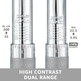 Amazon Basics - Llave dinamométrica de 1/4 pulgadas, 35-200 pulgadas, lb, 3.95-22.5 Nm