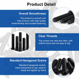 MroMax - 50 tornillos de cabeza de botón M4 x 8 mm, acero de aleación de grado 10.9, unidad de enchufe Allen, acabado de óxido negro, rosca completamente a máquina