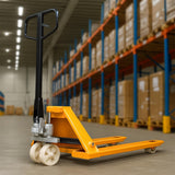Patín Hidráulico de Carga Manual, Capacidad 3 Toneladas, Altura Máxima 20 cm, Montacarga para Almacén, Transpaleta Manual para Movimiento de Palets hasta 3000 Kg