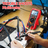 Multímetro Digital Mide Voltaje CA/CC, Medidor de Corriente CC, Voltímetro Automático, Multímetro Profesional con Resistencia, Diodos, Herramientas Eléctricas de Mano de Zumbador