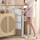 ▶ Escalera Plegable de 3 Peldaños, Estantería Portátil, Taburete Antideslizante, Ligera para el Hogar y Oficina, Capacidad de 150KG (3-Blanco)