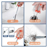 ▶ Desagüe de serpiente, removedor de zuecos, herramientas de limpieza de canalones, limpiador de drenaje para inodoro, alcantarillado, ducha, cocina, baño, tina, desagües obstruidos,