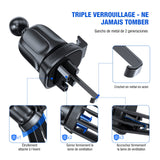 ▶ Soporte Celular Automóvil, Base Porta Celular Auto Ventilación, Rotación 360º con Gancho Metálico y Botón Liberación con iPhone 15 14 13 Pro MAX, Galaxy S23 Ultra, Xiaomi