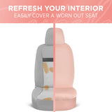 ▶ Cubierta Suave de Piel de Oveja Rosa Rosa, Cubiertas de Asiento Delantero de Piel sintética de 2 Paquetes para Autos con Toque Suave y Lujoso, Lindas Cubiertas Interiores automotrices para Camiones