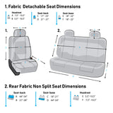 ▶ Fundas de Asiento de Coche de Tres Filas para 7 pasajeros, Ajuste Universal para Coches, Camiones y SUV (Gris) FB050217