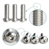 Tornillos de cabeza de botón M6-1.0 x 10 mm, acero inoxidable 304, rosca completa, transmisión de enchufe Allen, 50 unidades