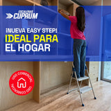 ▶ Escalera Plegable Easy Step, 2 escalones, Uso doméstico, Carga máx. 150kg, C-4368-02A