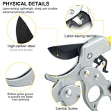 Tijeras de poda de acero ultra afiladas de Alemania, corte 3 veces más fácil, diseño ergonómico, corte débil de artritis de mano, sin esfuerzo, tijeras de jardín resistentes de 1 pulgada