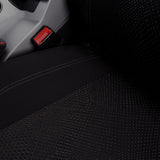▶Juego completo de fundas para asientos de coche Flying Banner. Se adaptan a la mayoría de coches, camiones, SUV y furgonetas. Cómodas, compatibles con airbag. Jacquard y poliéster (hilo negro y gris, juego completo - espalda baja).