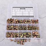 🔩 Longzhuo 300PCS Tuerca de remache, kit de tuercas de remache métricas de acero al carbono,tuercas de remache de acero al carbono con cabeza plana roscada