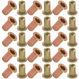 🔩 Hordion 100 tuercas de remache #10-32, acero al carbono, tuerca de inserción roscada de cabeza plana, cuerpo moleteado para decoración de muebles automotrices, chapado en zinc