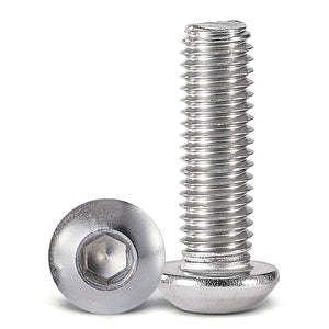 Cicidorai Tornillos de cabeza de botón M5-0,8 x 12 mm, acero inoxidable 304 18-8, llave Allen, roscas de máquina completa, cantidad de 50