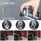 ▶ Nivel Láser Multipropósito,TKMARS Líneas Láser Transversales Horizontales y Verticales Estándar,Línea láser 8 pies Medida Cinta Regla Regla estándar y métrica ajustada laser level Láseres de Línea