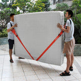 ▶ Sistema de elevación y mudanzas para 2 personas con correas para hombro ajustables para mover, levantar y transportar fácilmente muebles y objetos pesados de forma segura, naranja