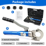 ▶ Herramienta de crimpado de cobre hidráulica para tuberías de cobre con mandíbula de 1/2" 3/4" 1" para accesorios de tubería de cobre