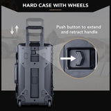 ▶ MALETIN CON RUEDAS Estuche/Case Impermeable con Espuma y Ruedas, Tamaño Interior 51.6x28.8x18.5cm, Adecuado para Equipos electrónicos y más