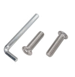 binifiMux 10 tornillos de cabeza Allen M8 x 40 mm con remache avellanado, tornillos de conexión para muebles, acero inoxidable 304