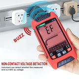 ▶ Multimetro Digital Profesional TRMS 9999 cuenta, Voltímetro, Amperímetro, para Medir CA/CC Corriente y Tensión, NCV,Capacitancia,Diodo,Continuidad,Resistencia,Batería, Temperatura