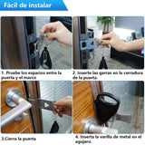 Cerradura De Puerta Portátil, 1 Piezas Cerradura De Seguridad Para Viajes, Cerradura De Puerta Portátil De Acero Inoxidable Para Apartamento, Escuela, Viaje, Hotel, Motel