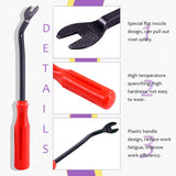 ▶ Juego de 41 pistolas de remache de polietileno con 1 herramienta de extracción de remaches, herramienta de remache de polietileno para todos los remaches de plástico, seguro para extracción