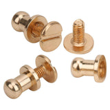 🔩 Garosa Juego de 20 Juegos de Tornillos de Remache de 7x5mm, Remache de Clavo de Tornillo de Cobre, Cabeza Redonda, Punto, Tornillo para cinturón de Cuero, Libro de Cuentas, álbum de Fotos(Oro)