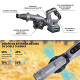 Soplador de Hojas Inalámbrico, Soplador Eléctrico de Mano, Soplador Recargable con 3 Boquillas, 3 Velocidades, Motor sin Escobillas