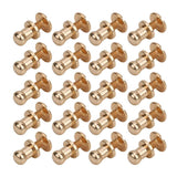 🔩 Garosa Juego de 20 Juegos de Tornillos de Remache de 7x5mm, Remache de Clavo de Tornillo de Cobre, Cabeza Redonda, Punto, Tornillo para cinturón de Cuero, Libro de Cuentas, álbum de Fotos(Oro)