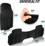 ▶ Tapetes Coche, Alfombrillas Delanteras y traseras de Goma Resistentes/Alfombrilla de Coche, Alfombrillas para Vehículos PVC Impermeables y Antideslizantes Universales Cortable