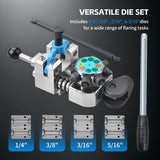 ▶ Herramientas de abocinamiento de línea de freno, juego de herramientas de abocinamiento de 45 y 37 grados, kit de herramientas de abocinamiento de doble burbuja para líneas de freno