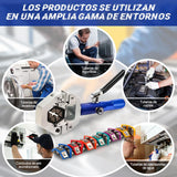 ▶ Herramienta Manual para Prensar Mangueras Hidráulicas, Juego de Crimpadora de Manguera Hidráulica, Kit de Crimpadora Hidráulica de Mangueras de Aire, Ponchadora Hidraulica con 7 Pares de Matrices