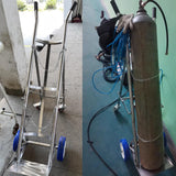 Carretilla Cilíndrica Plegable De Acero Inoxidable 304, Resistente, con Ruedas, para Residencias De Ancianos, Talleres Y Talleres.,