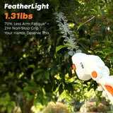 Tijeras de podar eléctricas de césped y arbustos inalámbrica, 2 en 1, 7.2 V, cortadora de césped eléctrica y cortasetos, de mano ligera con batería recargable, diseño ergonómico para jardín, patio y corte de