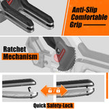 ▶ Cortador de tubos de PVC, 3 engranajes de corte ajustable de hasta 2-1/2 pulgadas, herramienta de corte de tubos de carraca resistente para PVC, PPR, PE, PEX, mangueras de plástico y tuberías